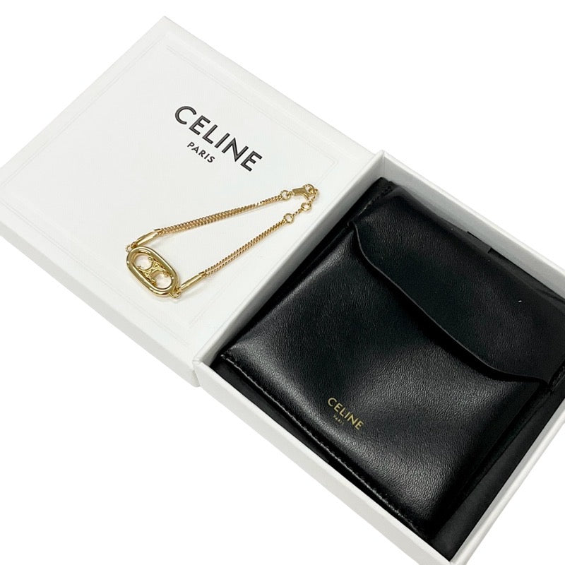 CELINE Bracelet Bangle Cuff Gold Triomphe