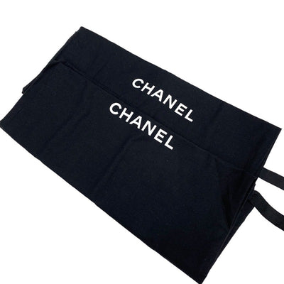 未使用 シャネル CHANEL ブーツ ロングブーツ ショートブーツ 2way ココマーク ロゴ マトラッセ ポケット メタリックヒール ブラック