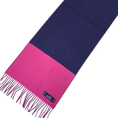 エルメス HERMES マフラー ストール カシミヤ パープル ネイビー