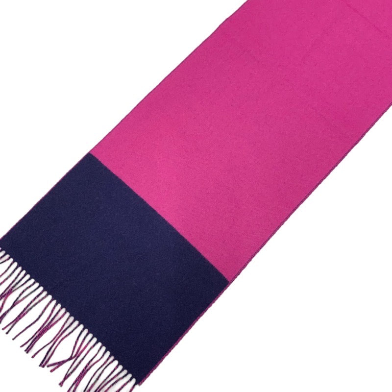 エルメス HERMES マフラー ストール カシミヤ パープル ネイビー