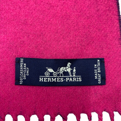 エルメス HERMES マフラー ストール カシミヤ パープル ネイビー