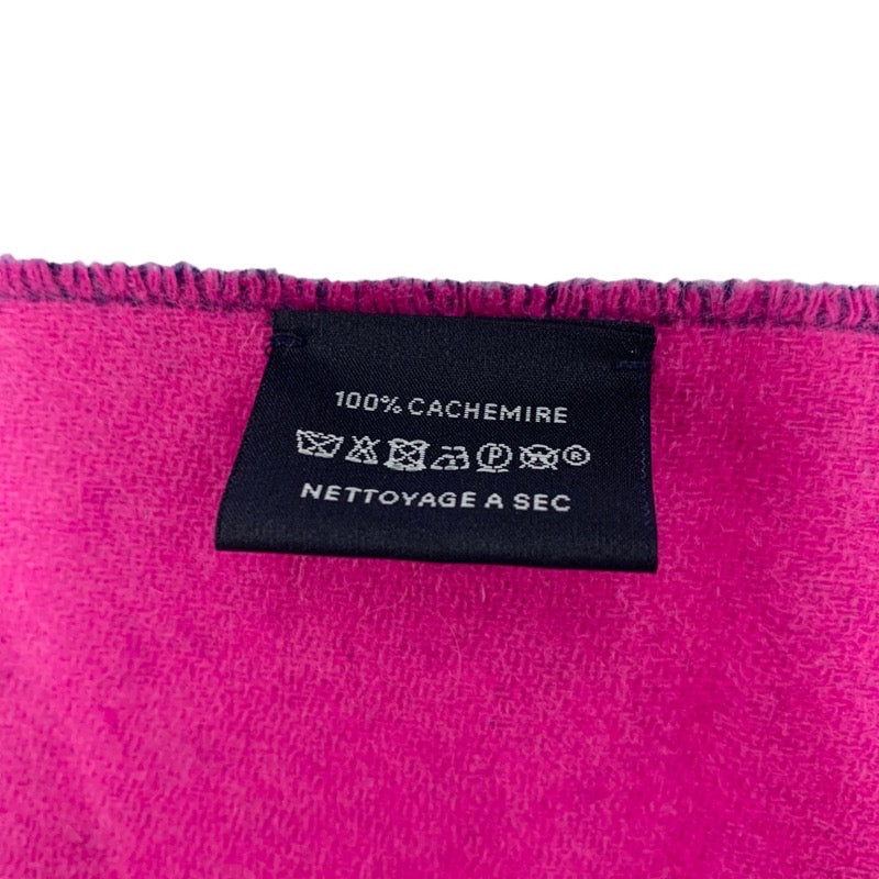 エルメス HERMES マフラー ストール カシミヤ パープル ネイビー