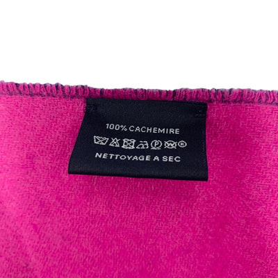 エルメス HERMES マフラー ストール カシミヤ パープル ネイビー