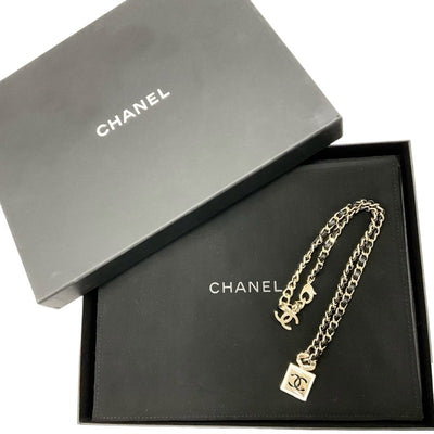 シャネル CHANEL ネックレス ペンダント チョーカー ゴールド ココマーク スクエア チェーン