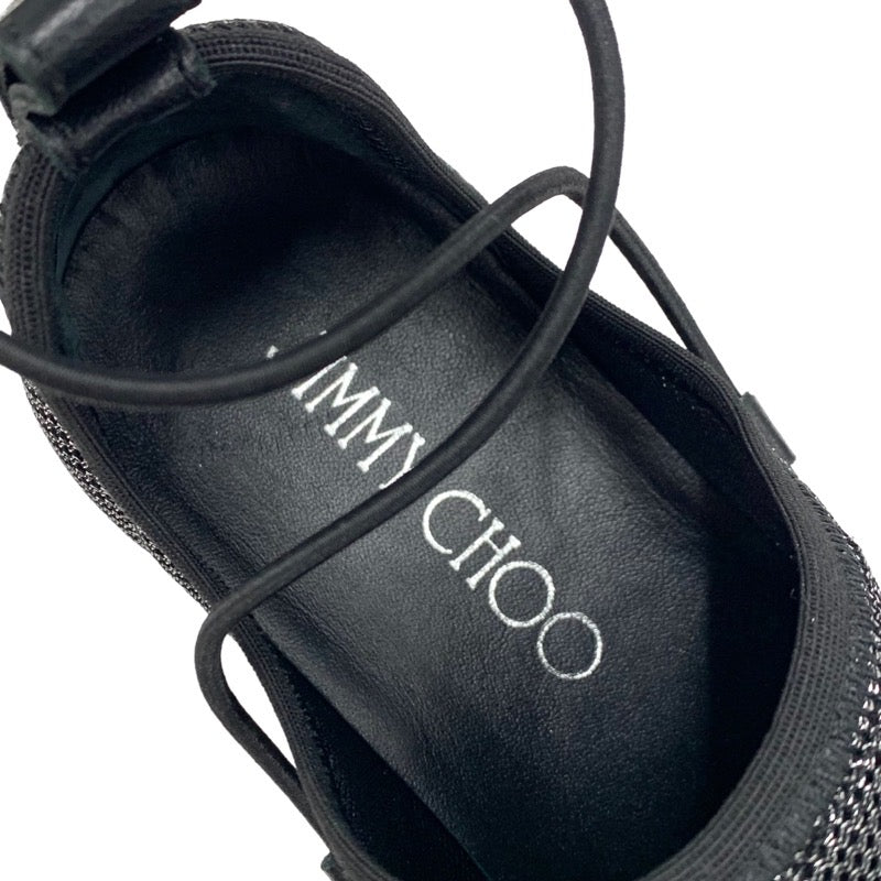 ジミーチュウ JIMMY CHOO ANDREA スニーカー スリッポン 靴 シューズ メタリック ドローコード メッシュ ブラック 黒