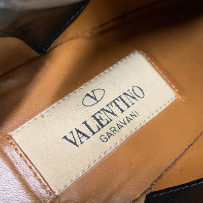 ヴァレンティノ VALENTINO ブーツ ショートブーツ 靴 シューズ ロックスタッズ ベルト レザー ブラック 黒 ゴールド