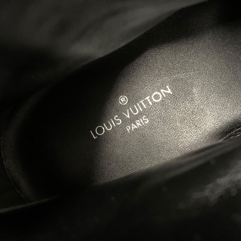 未使用 ルイヴィトン LOUIS VUITTON ラプソディライン モノグラム ブーツ ショートブーツ アンクルブーツ レザー ベルト ブラック