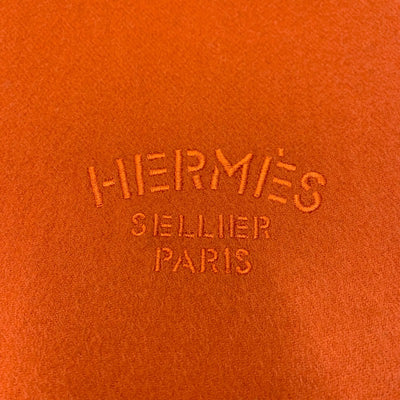 エルメス HERMES ストール マフラー カシミヤ オレンジ