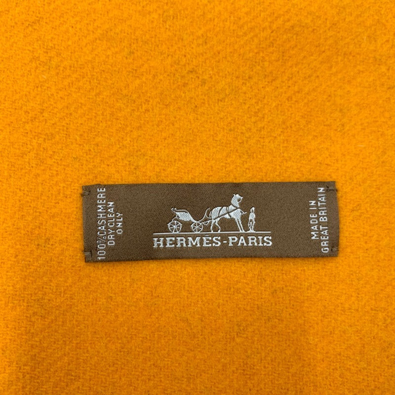 エルメス HERMES マフラー ストール カシミヤ オレンジ ベージュ