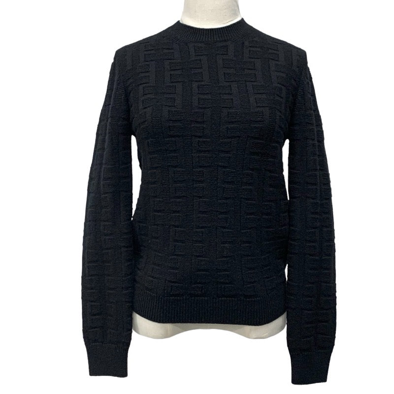 Hermes HERMES Tops Wool Black Knit Sweater