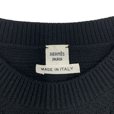 Hermes HERMES Tops Wool Black Knit Sweater