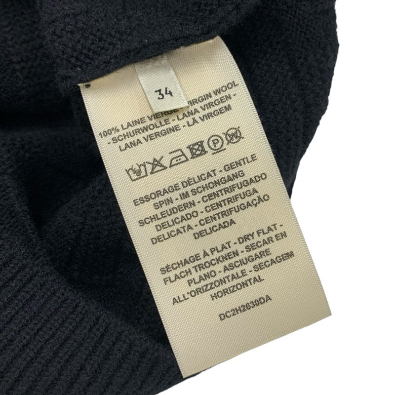 Hermes HERMES Tops Wool Black Knit Sweater