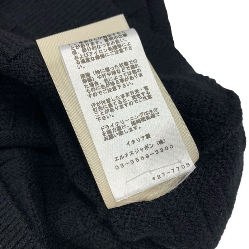 Hermes HERMES Tops Wool Black Knit Sweater