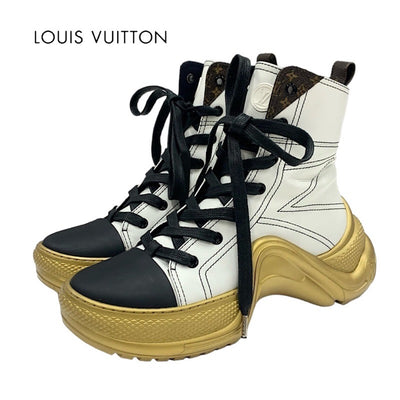 ルイヴィトン LOUIS VUITTON アークライトライン モノグラム スニーカー ハイカットスニーカー 靴 シューズ レザー ホワイト