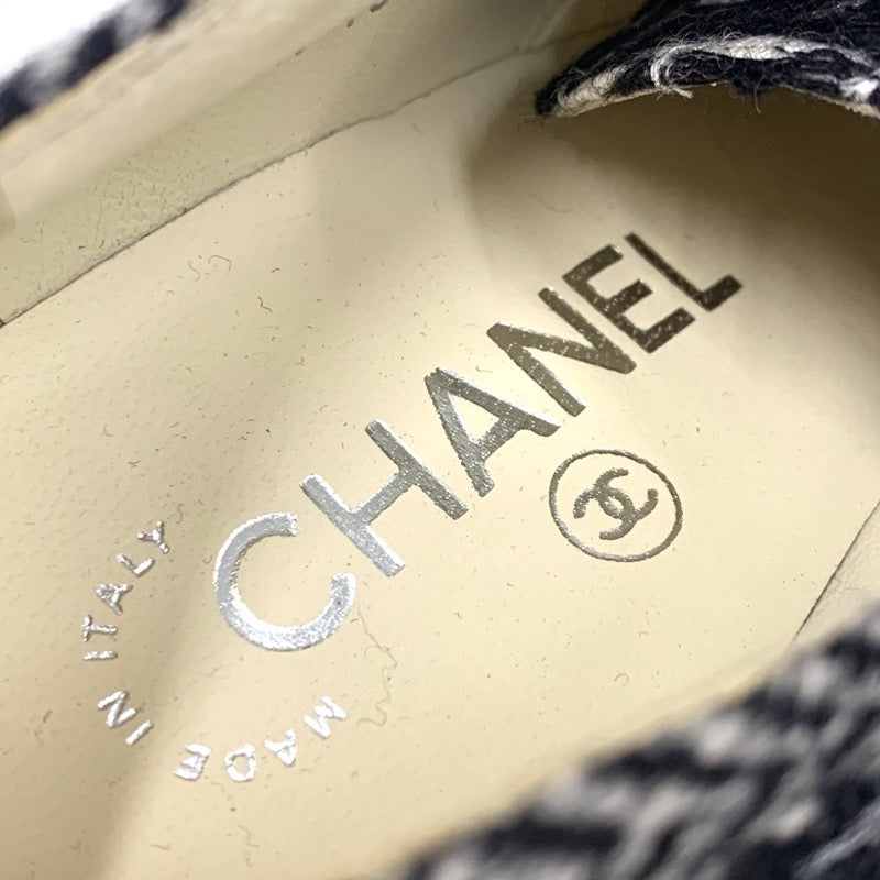 シャネル CHANEL ブーツ ショートブーツ ブーティ 靴 シューズ ココマーク レースアップ ウール ブラック ホワイト