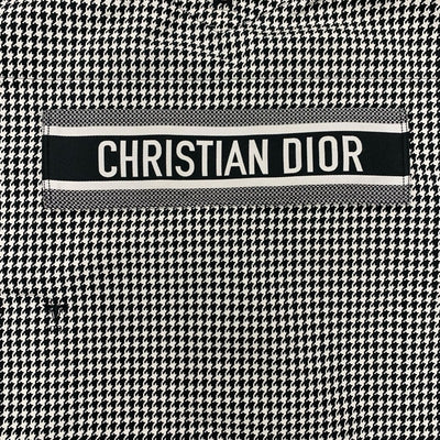 クリスチャンディオール CHRISTIAN DIOR トップス アノラック パーカー フーディ ハーフジップ ロゴ 千鳥格子 長袖 ブラック ホワイト