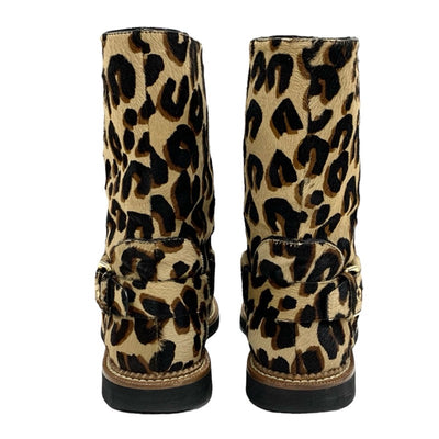 Louis Vuitton LOUIS VUITTON Boots, Short Boots, Shoes, Harako, Brown, Ankle Boots, Leopard, Belt