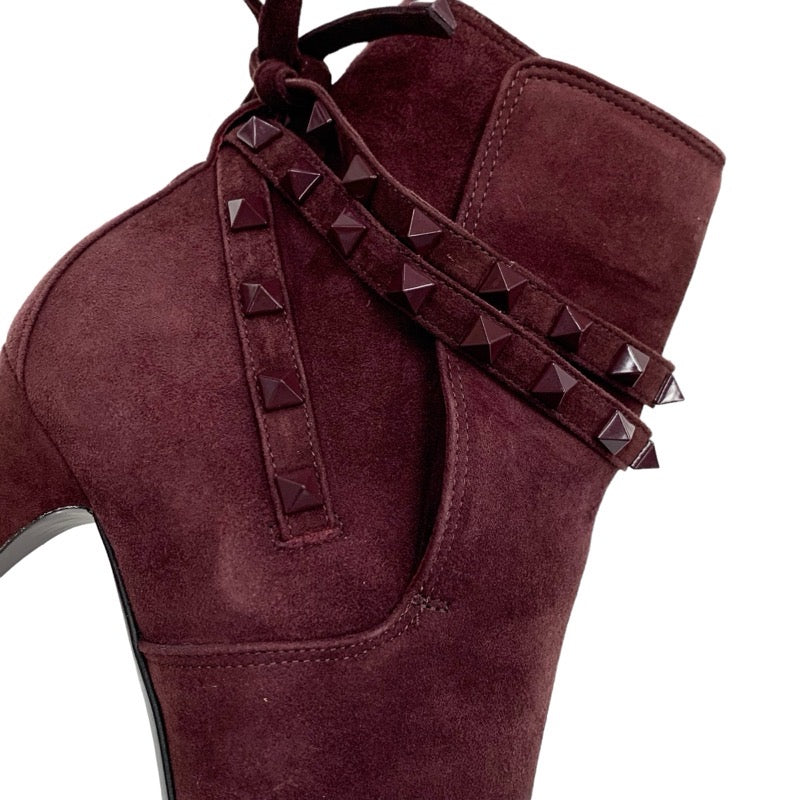 Valentino Boots, Short Boots, Shoes, Suede, Brown, Rock Studs