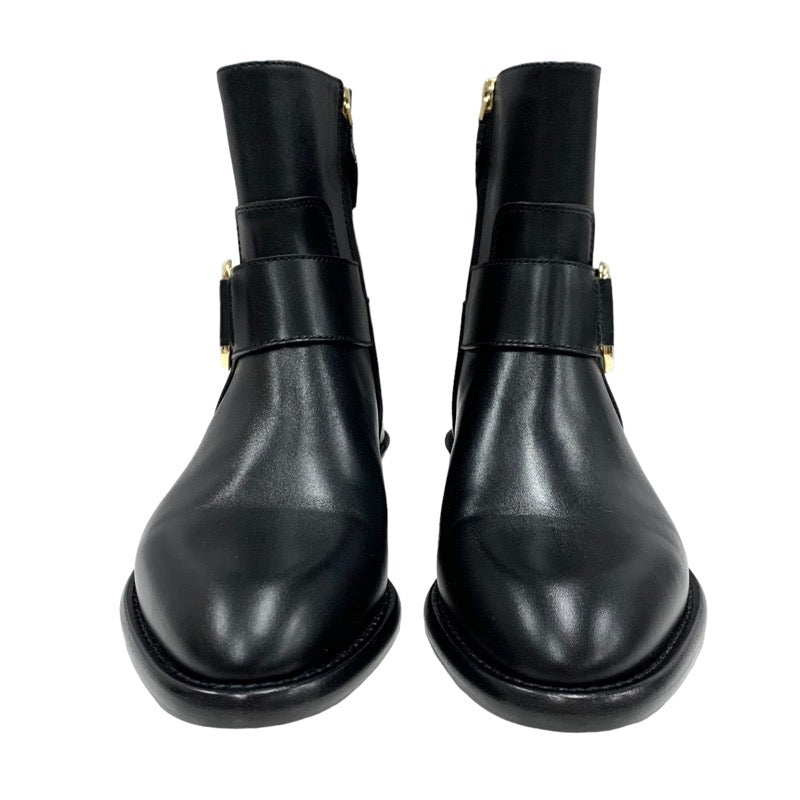 未使用 ルイヴィトン LOUIS VUITTON ウエストサイドライン ブーツ ショートブーツ アンクルブーツ チェーン レザー ブラック