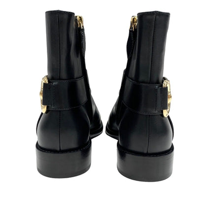 未使用 ルイヴィトン LOUIS VUITTON ウエストサイドライン ブーツ ショートブーツ アンクルブーツ チェーン レザー ブラック