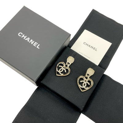 シャネル CHANEL ピアス イヤリング ゴールド ココマーク ハート ラインストーン