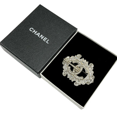 シャネル CHANEL ブローチ コサージュ ゴールド ココマーク ビジュー ラインストーン