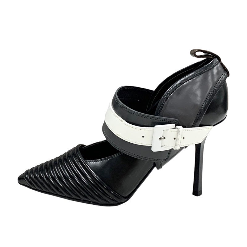 ルイヴィトン LOUIS VUITTON パンプス 靴 シューズ レザー ブラック ホワイト グレー 黒 モノグラム ロゴ ガラスレザー