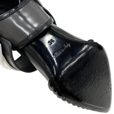 ルイヴィトン LOUIS VUITTON パンプス 靴 シューズ レザー ブラック ホワイト グレー 黒 モノグラム ロゴ ガラスレザー