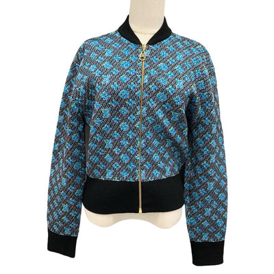 ルイヴィトン LOUIS VUITTON アウター ジャケット ブルゾン モノグラム ジップアップ ブラック ブルー
