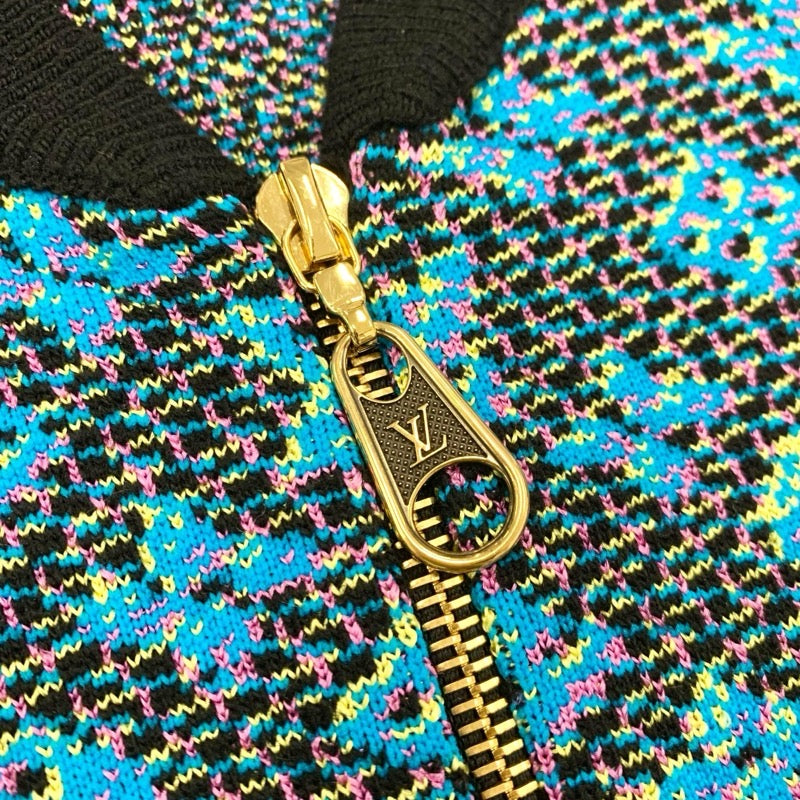 ルイヴィトン LOUIS VUITTON アウター ジャケット ブルゾン モノグラム ジップアップ ブラック ブルー