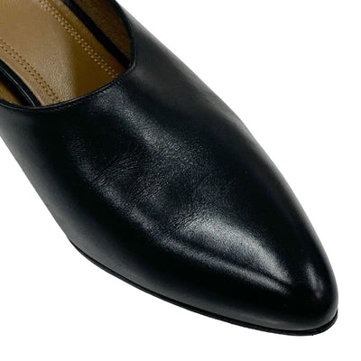 セリーヌ CELINE パンプス 靴 シューズ レザー ブラック 黒 シルバー ミュール サンダル バンバン メタルヒール