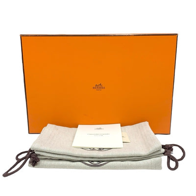 エルメス HERMES グルーピー フラットシューズ 靴 シューズ キャンバス レザー ブラック系 未使用 ミュール スリッパサンダル H金具