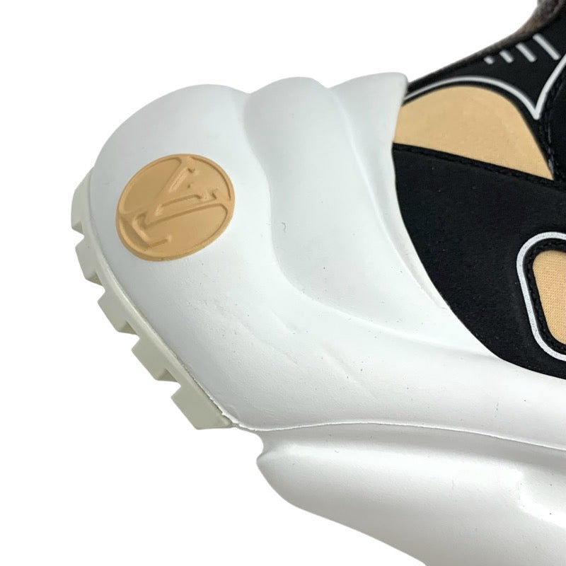 ルイヴィトン LOUIS VUITTON アークライトライン スニーカー 靴 シューズ ファブリック ベージュ ブラック LVロゴ