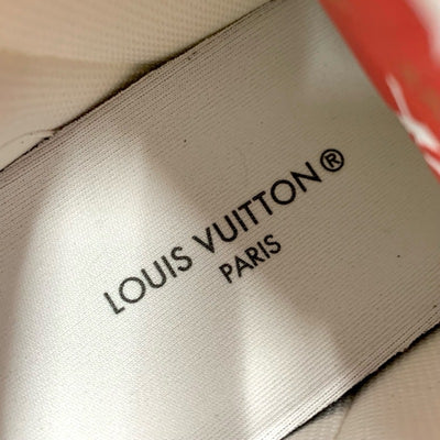 ルイヴィトン LOUIS VUITTON チャーリーライン スニーカー 靴 シューズ レザー ホワイト レッド グレー ハイカットスニーカー LVロゴ モノグラム