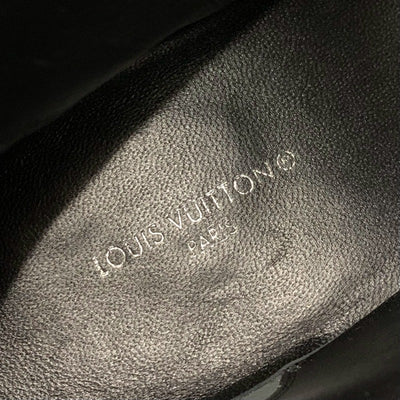 ルイヴィトン LOUIS VUITTON ムーンライトライン ブーツ ショートブーツ 靴 シューズ サテン ホワイト ブラック アンクルブーツ ドット ベルト