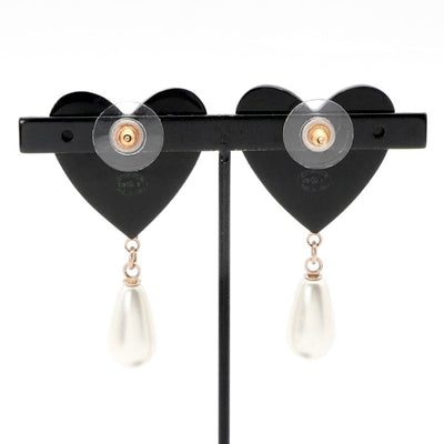 シャネル CHANEL ピアス イヤリング ブラック ゴールド ココマーク パール ハート