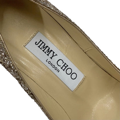 ジミーチュウ JIMMY CHOO ABEL パンプス 靴 シューズ グリッター ゴールド メタルヒール パーティーシューズ