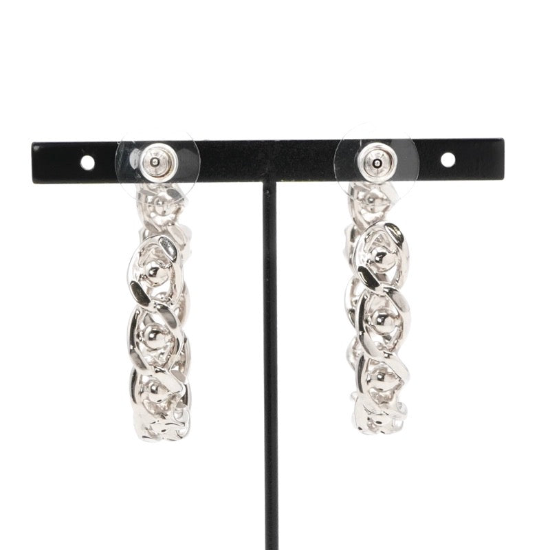 シャネル CHANEL ピアス イヤリング シルバー ココマーク フープピアス