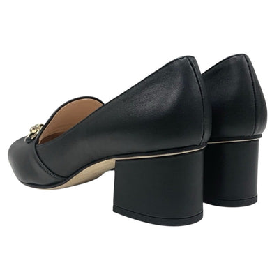 グッチ GUCCI パンプス 靴 シューズ レザー ブラック 黒 未使用 ヒールローファー ホースビット