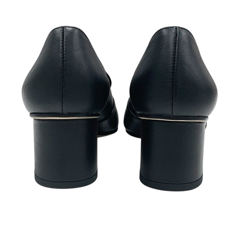 グッチ GUCCI パンプス 靴 シューズ レザー ブラック 黒 未使用 ヒールローファー ホースビット