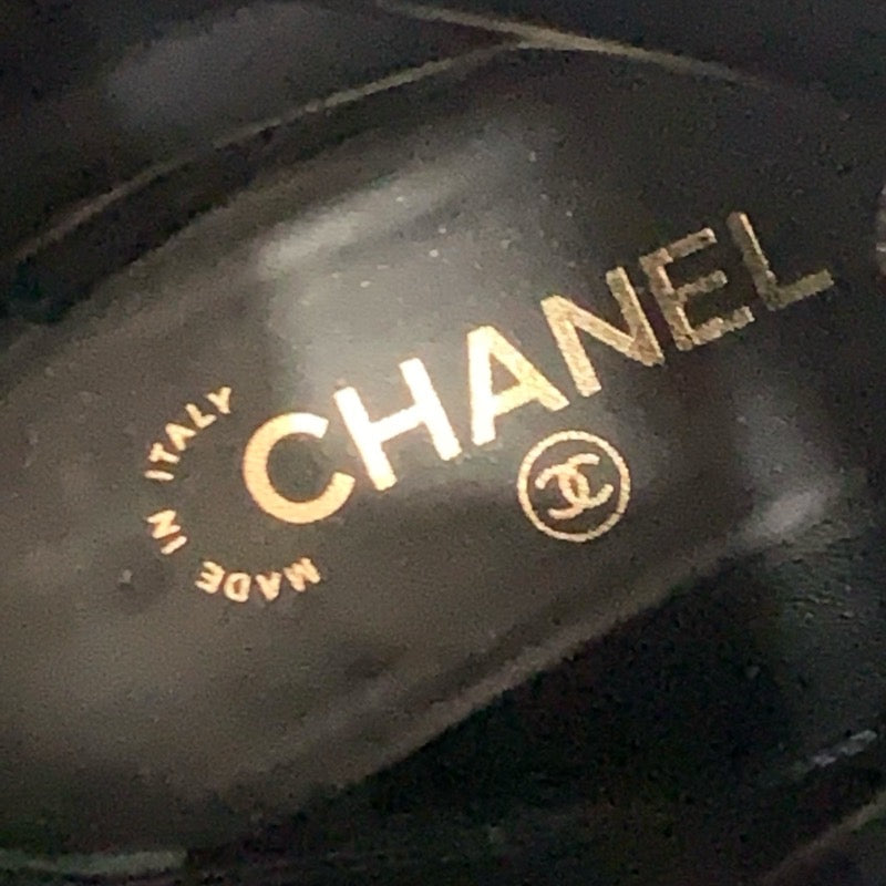 シャネル CHANEL ブーツ ロングブーツ 靴 シューズ レザー パテント ブラック 黒 ココマーク