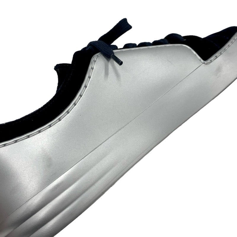 シャネル CHANEL スニーカー 靴 シューズ ベロア レザー シルバー ネイビー ココマーク