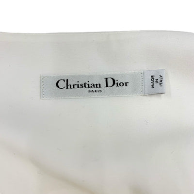 クリスチャンディオール CHRISTIAN DIOR プリュムティ チュール ボトムス ナイロン ホワイト スカート プリーツ ミディスカート