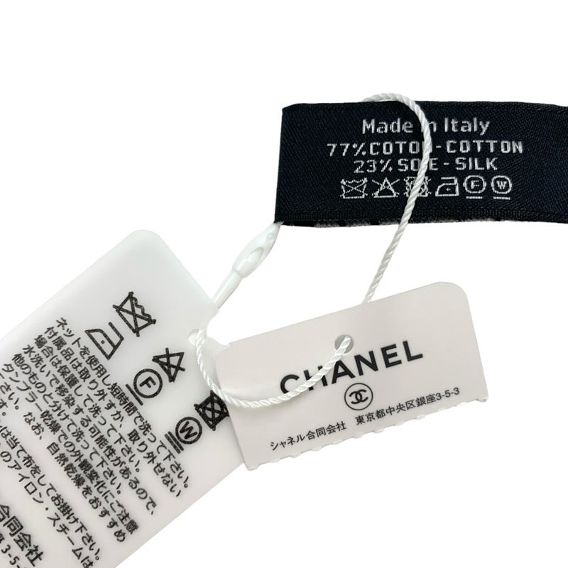 シャネル CHANEL スカーフ ブラック ホワイト ピンク 未使用 ココマーク アイコン