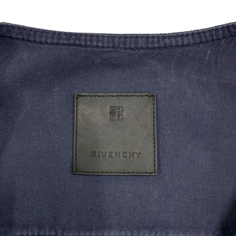 ジバンシィ GIVENCHY ワンピース コットン ブルー シルバー ロゴ デニム ノースリーブ