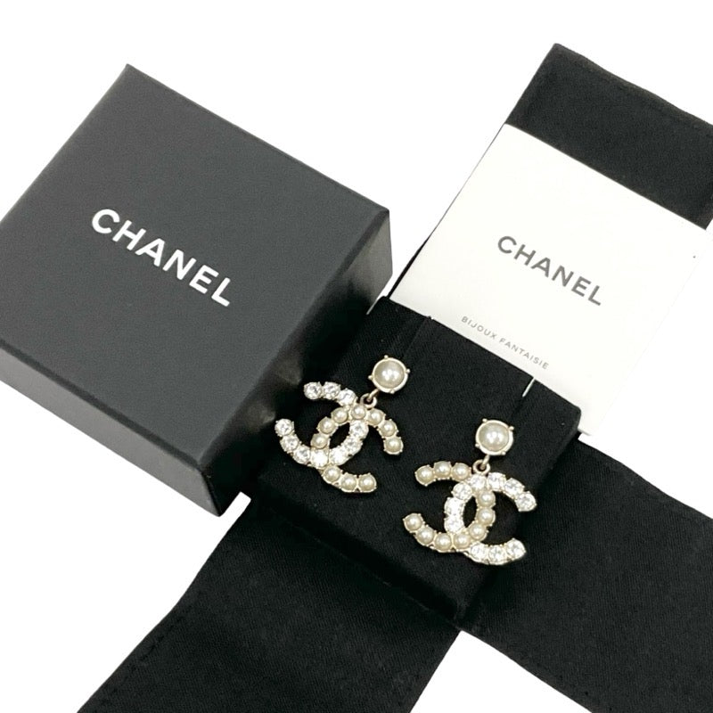 シャネル CHANEL ピアス イヤリング ゴールド ココマーク パール ラインストーン