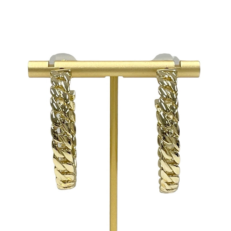 CHANEL シャネル メタル ココマーク フープ ピアス 11.8g