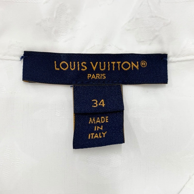 ルイヴィトン LOUIS VUITTON トップス コットン ホワイト ゴールド シャツ ブラウス モノグラム 半袖