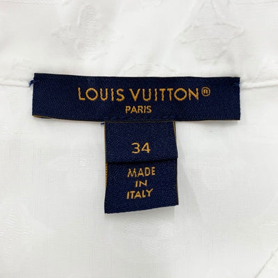 ルイヴィトン LOUIS VUITTON トップス コットン ホワイト ゴールド シャツ ブラウス モノグラム 半袖