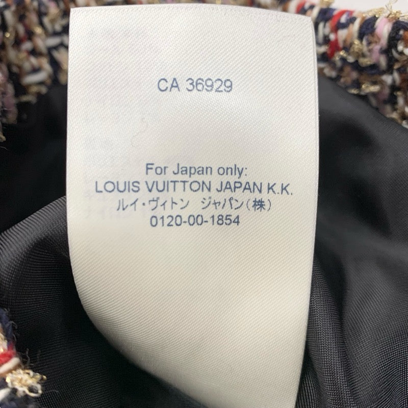 ルイヴィトン LOUIS VUITTON モノグラムジレボクシーツイードジャケット アウター マルチカラー  未使用 モノグラム ツイード